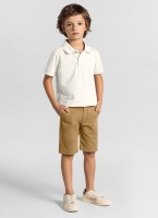 Conjunto Infantil Polo Piquet Mesclado e Bermuda Sarja 